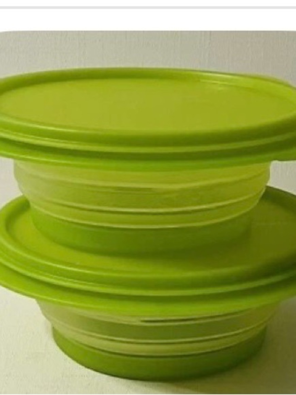 Collapsible/expandable Food Storage Containers - Lime Green (Set of 2)